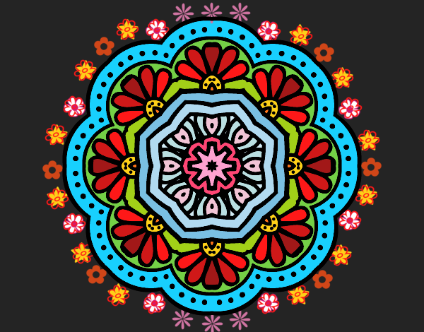 Mandala mosaico modernista