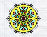 Dibujo Mandala simétrica pintado por chanis