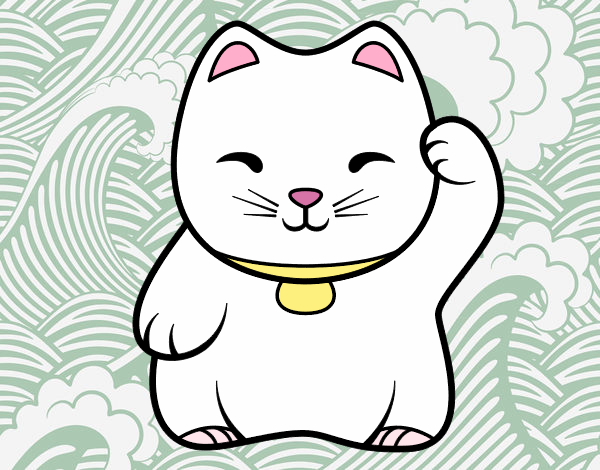 Maneki-neko blanco