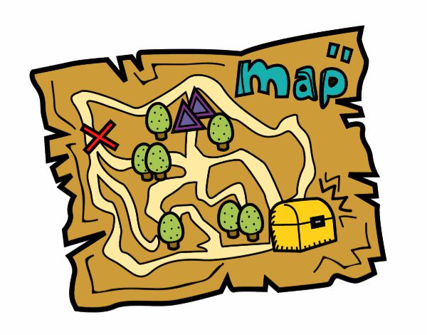 Dibujo Mapa del tesoro pintado por Valepxndx