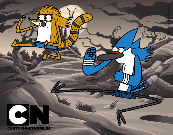 Mordecai y Rigby karatekas