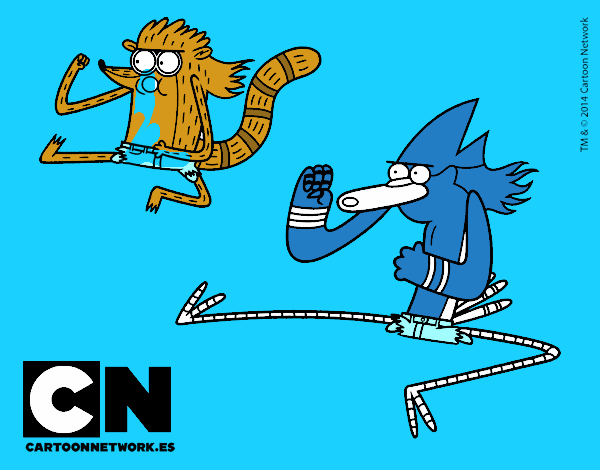 Mordecai y Rigby karatekas