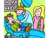 Niño en el dentista