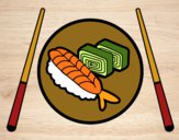 Dibujo Plato de Sushi pintado por esmelu