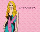 Dibujo Shakira pintado por queyla