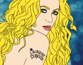 Dibujo Shakira - Servicio de lavandería pintado por valex1214