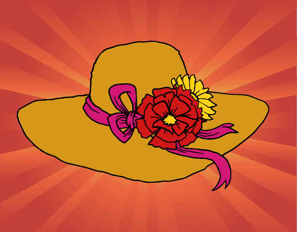 Sombrero con flores