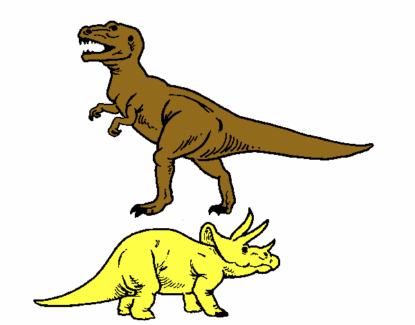 Triceratops y tiranosaurios rex