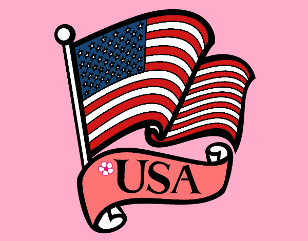 Dibujo Bandera de los Estados Unidos pintado por LunaLunita