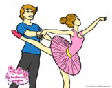 Dibujo Barbie bailando ballet pintado por kathasole