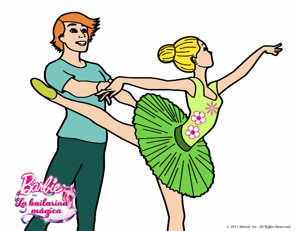 Dibujo Barbie bailando ballet pintado por LunaLunita