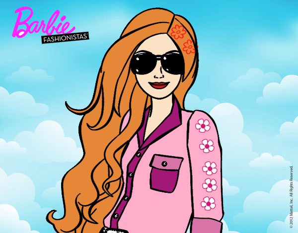 Dibujo Barbie con gafas de sol pintado por LunaLunita