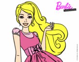 Barbie con su vestido con lazo