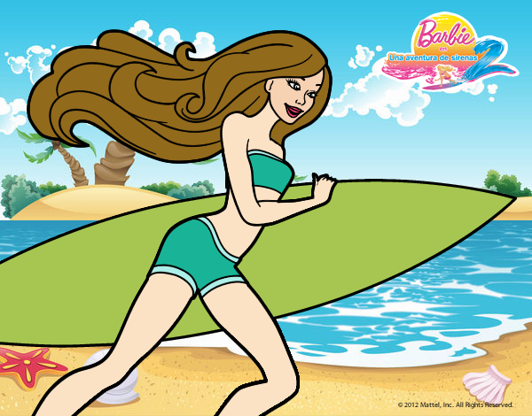 barbie en la playa