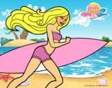 Barbie corre al agua