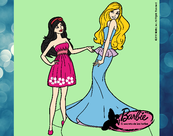 Dibujo Barbie estrena vestido pintado por LunaLunita