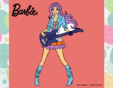 Dibujo Barbie guitarrista pintado por ChiquiPa