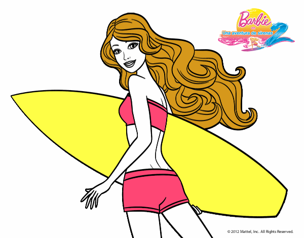 Barbie surfera