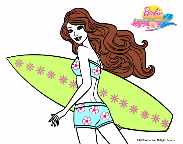 Barbie surfera