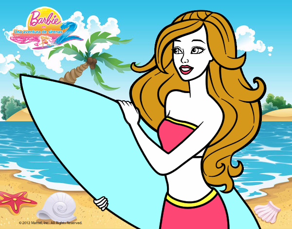 Barbie va a surfear