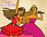 Barbie y la princesa cantando