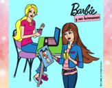 Barbie y su hermana merendando