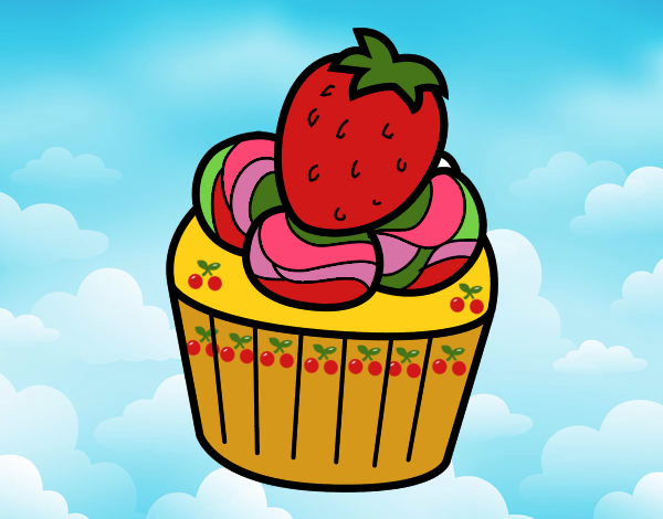 Dibujo Bombón de fresa pintado por LunaLunita