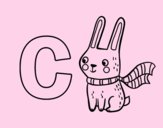 Dibujo C de Conejo pintado por CandelaML