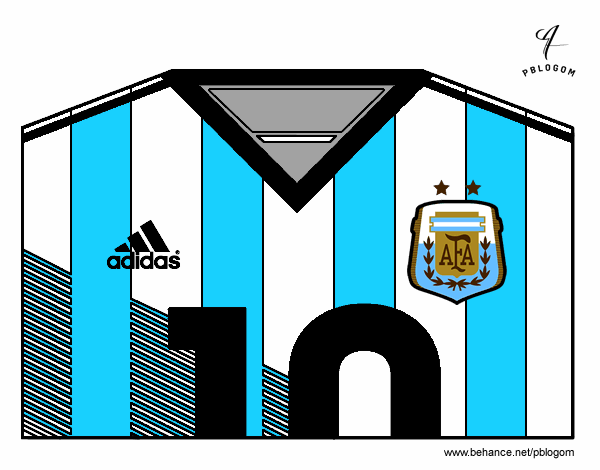 Camiseta del mundial de fútbol 2014 de Argentina