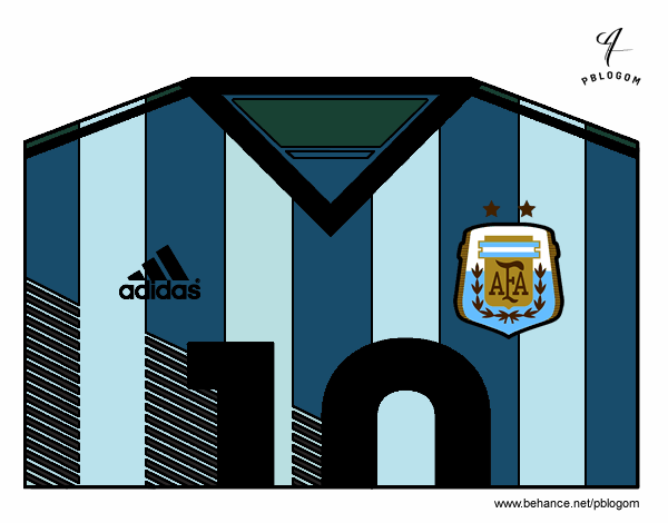 Camiseta del mundial de fútbol 2014 de Argentina