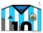 Dibujo Camiseta del mundial de fútbol 2014 de Argentina pintado por tilditus