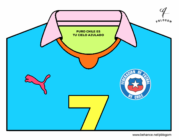 Camiseta del mundial de fútbol 2014 de Chile