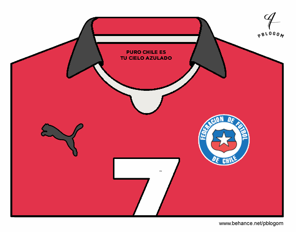 Camiseta del mundial de fútbol 2014 de Chile