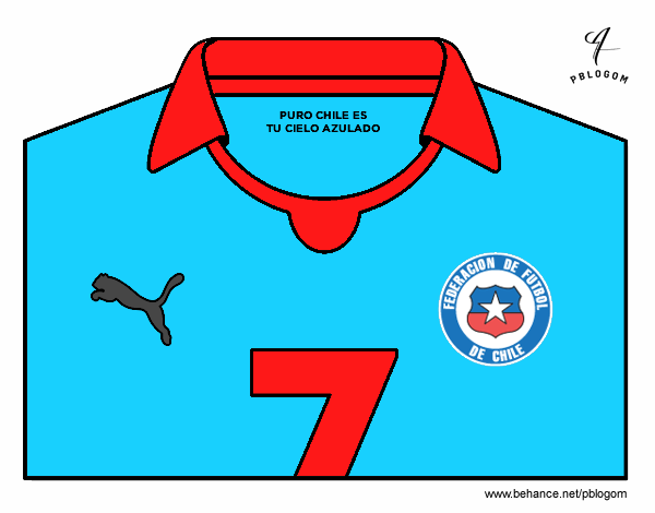 Camiseta del mundial de fútbol 2014 de Chile