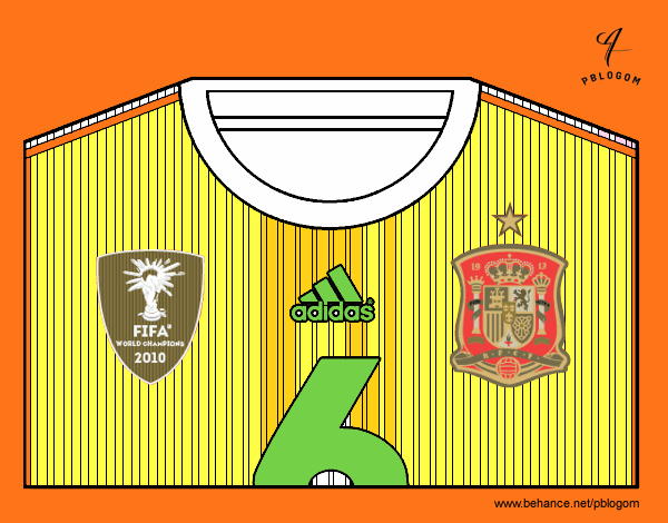 Camiseta del mundial de fútbol 2014 de España