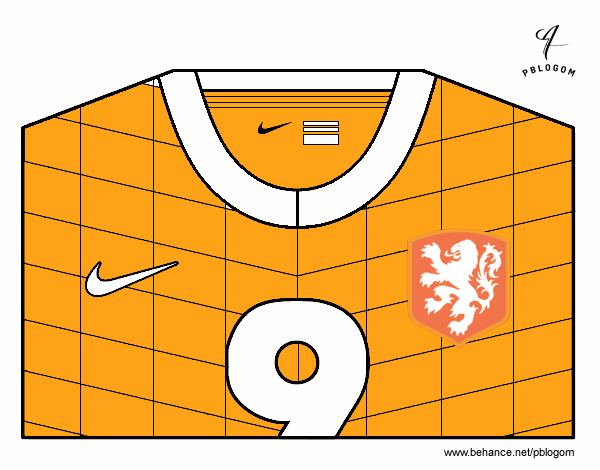 Camiseta del mundial de fútbol 2014 de Holanda