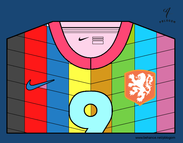 Camiseta del mundial de fútbol 2014 de Holanda