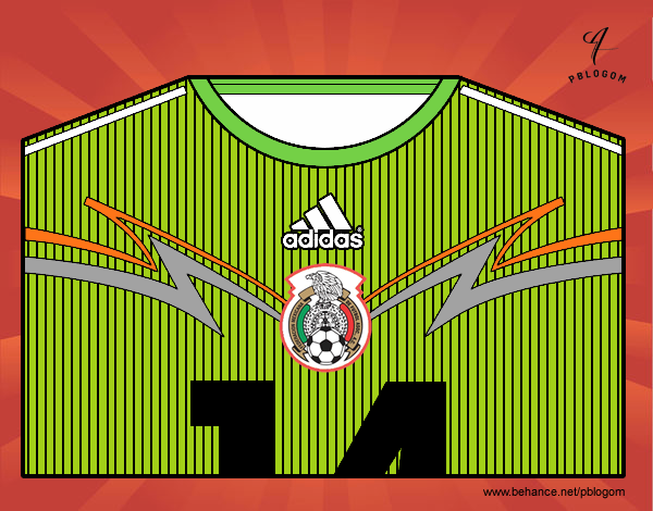 Camiseta del mundial de fútbol 2014 de México