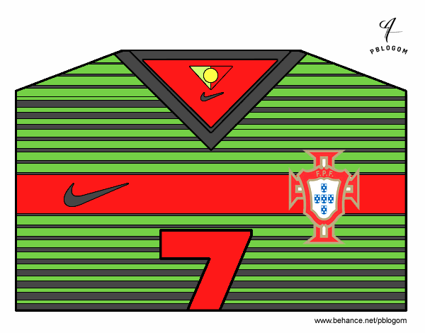 Camiseta del mundial de fútbol 2014 de Portugal