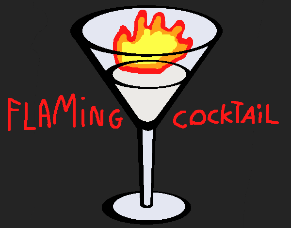 Flaming cocktail