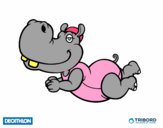 Decathlon - Hipopótamo nadador