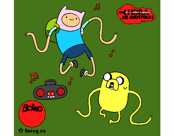 Finn y Jake escuchando música