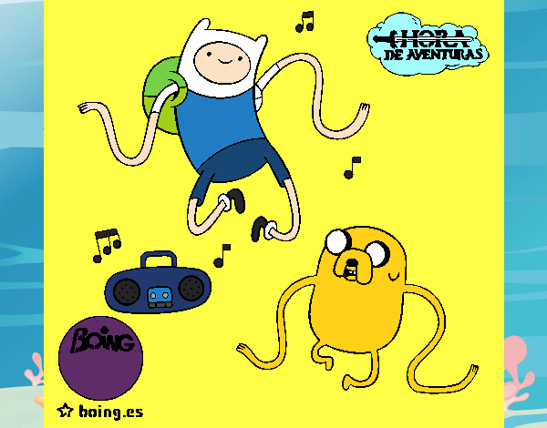 Finn y Jake escuchando música