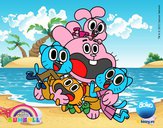 Gumball y amigos contentos