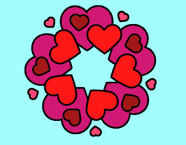 Dibujo Mandala de corazones pintado por LunaLunita