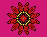 Dibujo Mandala flor con pétalos pintado por susacoli