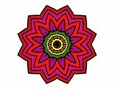 Dibujo Mandala flor de girasol pintado por LunaLunita