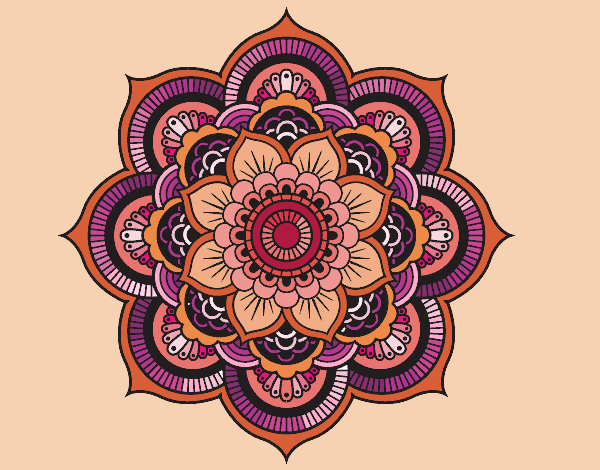 Mandala flor oriental