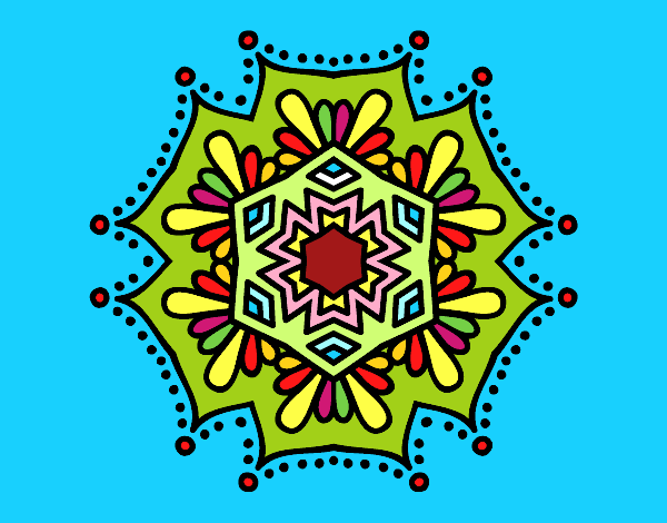 Mandala flor simétrica