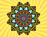 Dibujo Mandala frutal pintado por tilditus